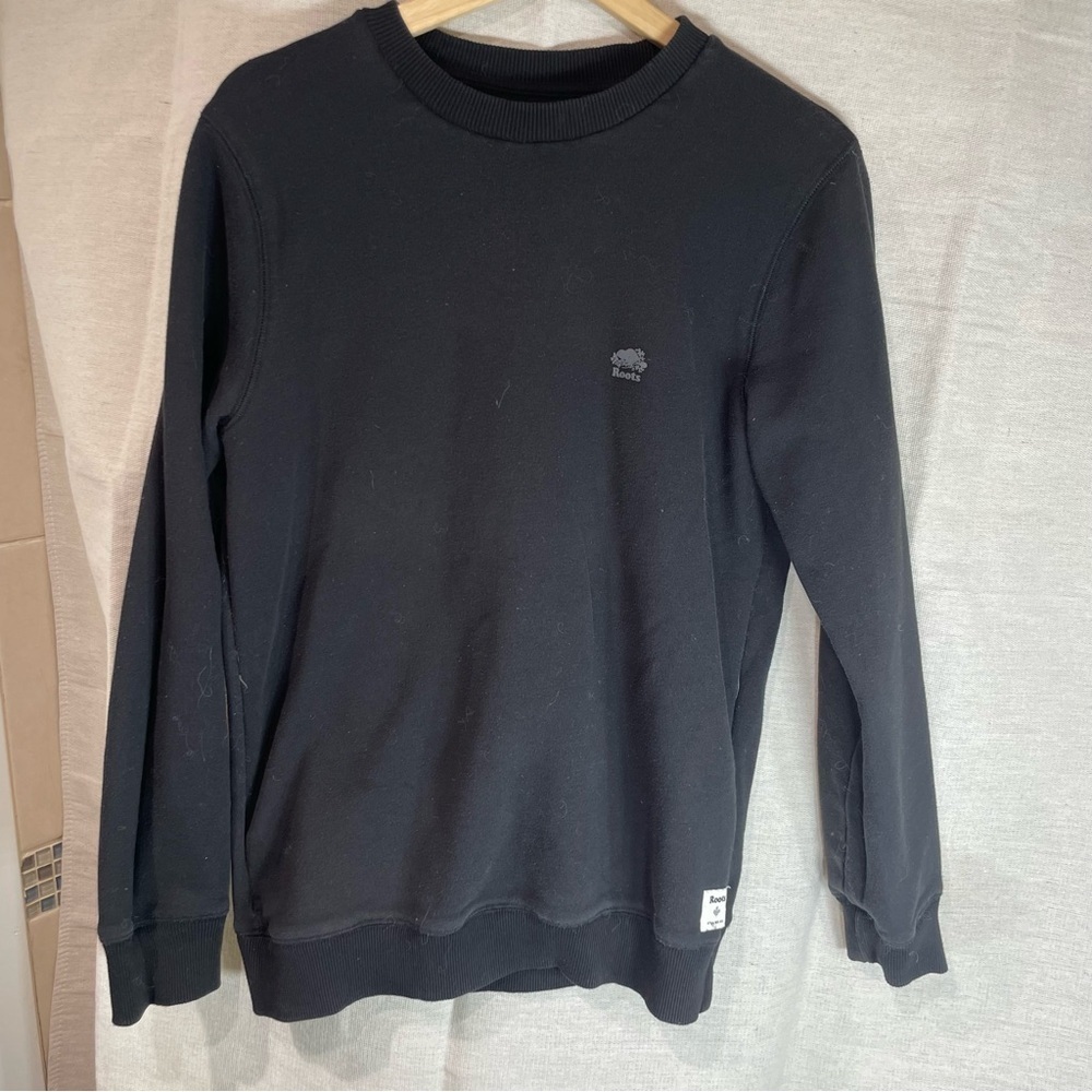Roots Men's Black Crewneck Sweater